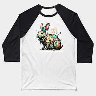 Graffiti Style Rabbit Baseball T-Shirt